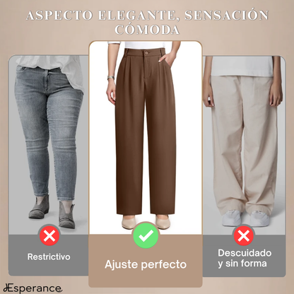 Pantalon drapeado suave y cómodo de seda
