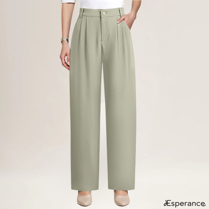 Pantalon drapeado suave y cómodo de seda