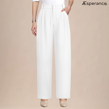 Pantalon drapeado suave y cómodo de seda