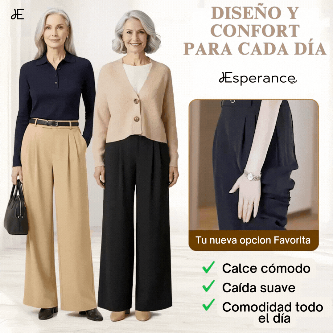 Pantalon drapeado suave y cómodo de seda