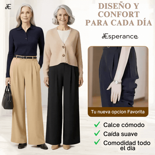 Pantalon drapeado suave y cómodo de seda