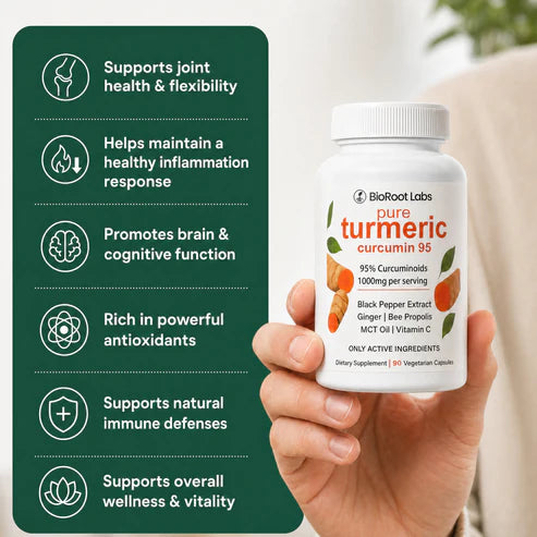 Muévete mejor con cúrcuma y curcumina (1000 mg)